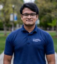 Rohan Srinivas, male student wearing blue L&S shirt