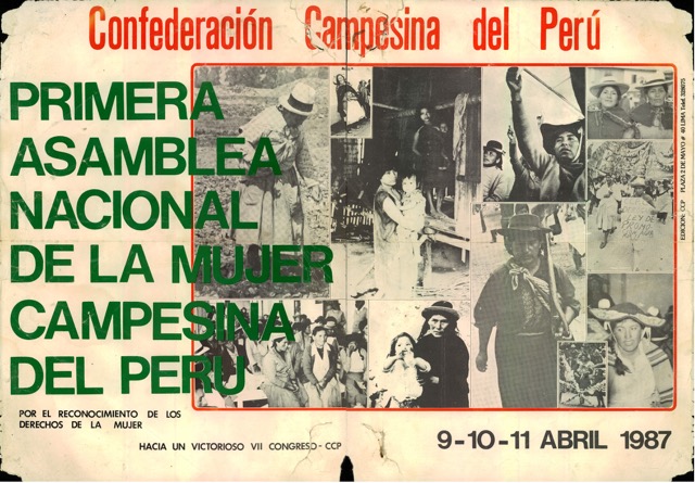 A poster with images of Peruvian woman