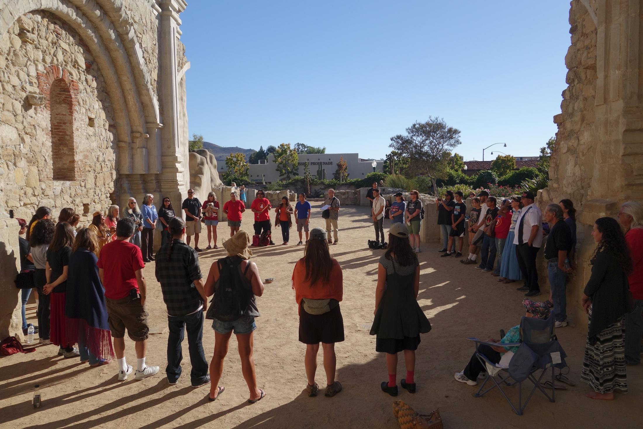 Part of mission protest walk