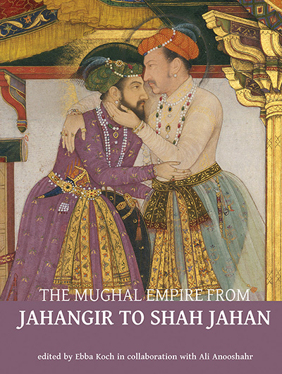 Book cover showing a gilded painting of two men in traditional clothing embracing each other