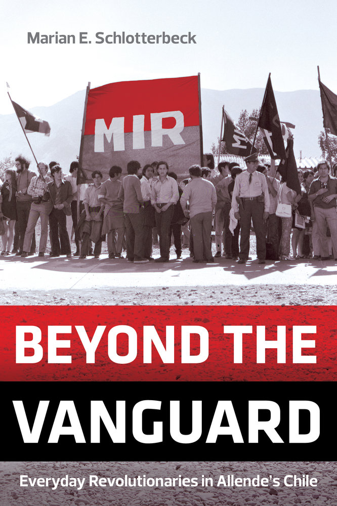 Book cover showing demonstrators in Chile