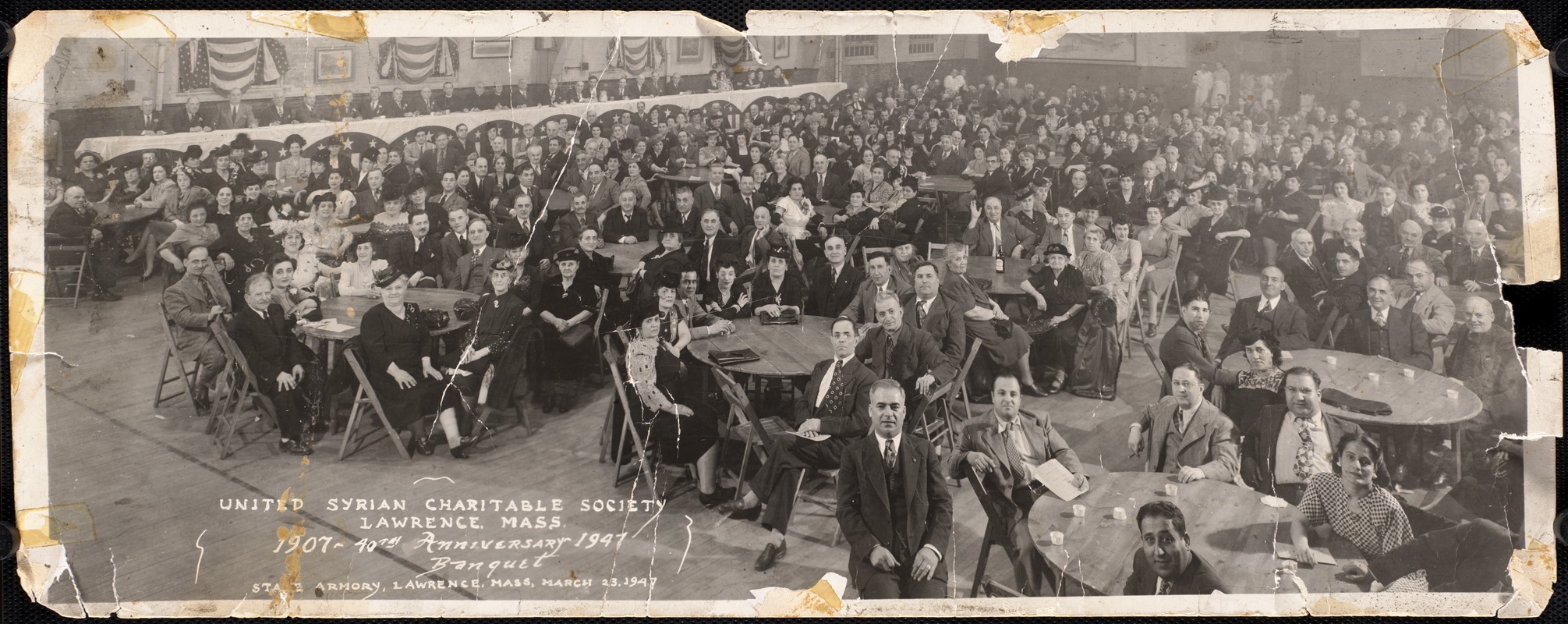 historic photo of the society's 40th anniversary celebration in 1947