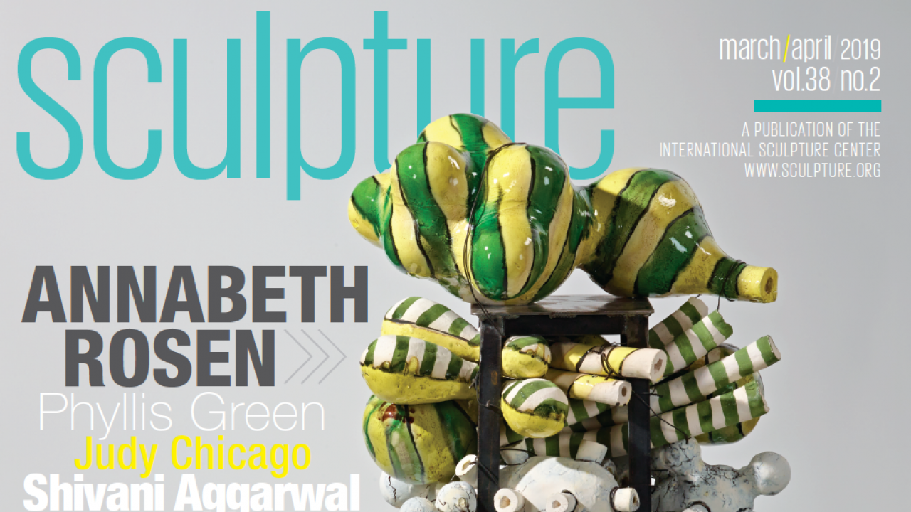 Cover of sculpture magazine with art professor Annabeth Rosen's sculpture