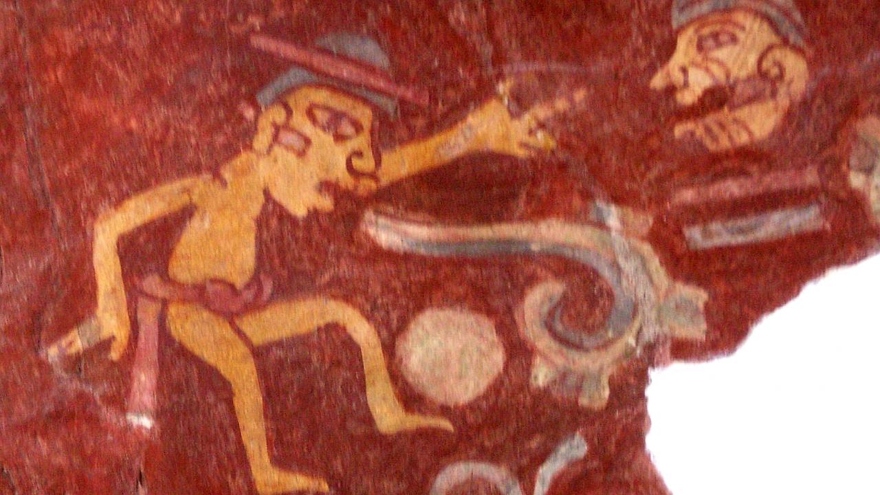 Scene from an ancient mural