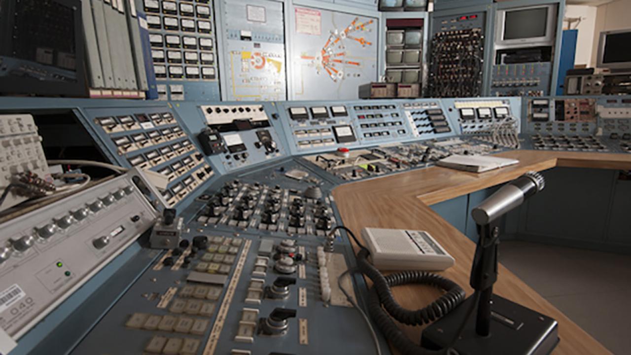 Crocker Nuclear Laboratory control room. Crocker Nuclear Laboratory control room