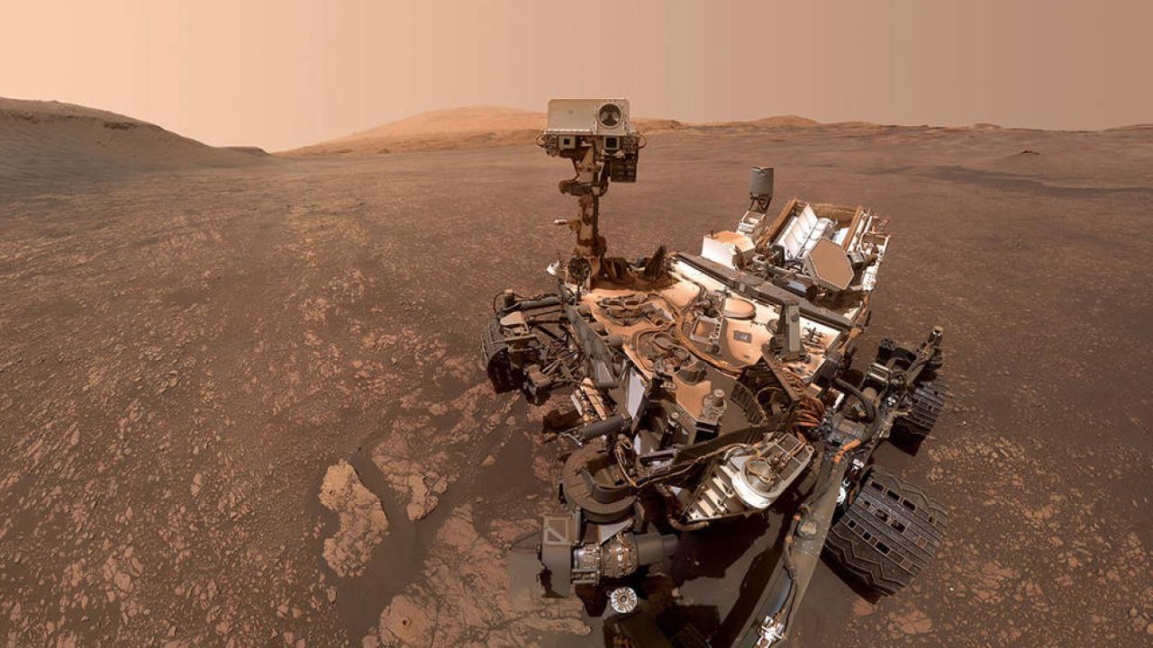 Drill targets appear in a new selfie taken by the rover on May 12, 2019, the 2,405th Martian day, or sol, of the mission.