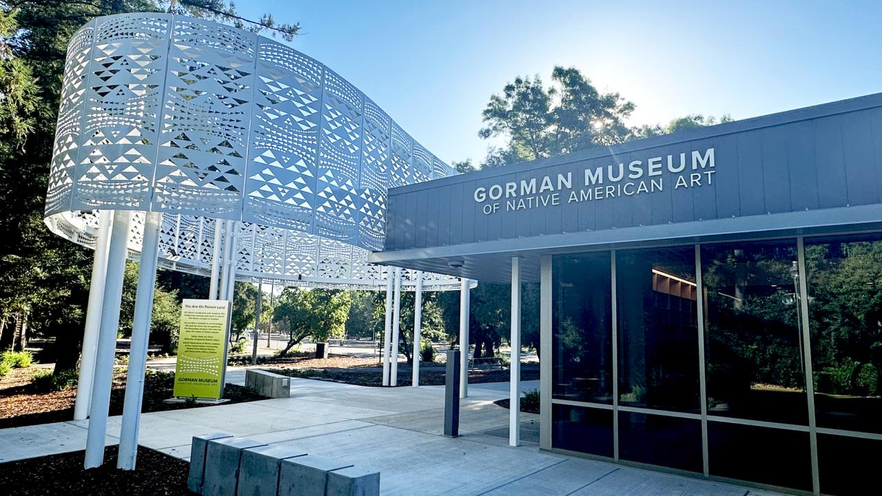 An exterior look at the Gorman Museum 