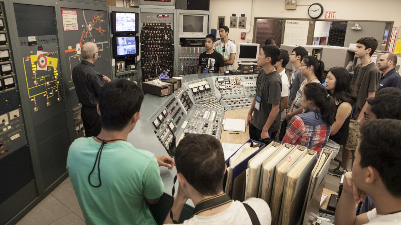 Students in the Nuclear Analytical Techniques Summer School use the Crocker Nuclear Laboratory.