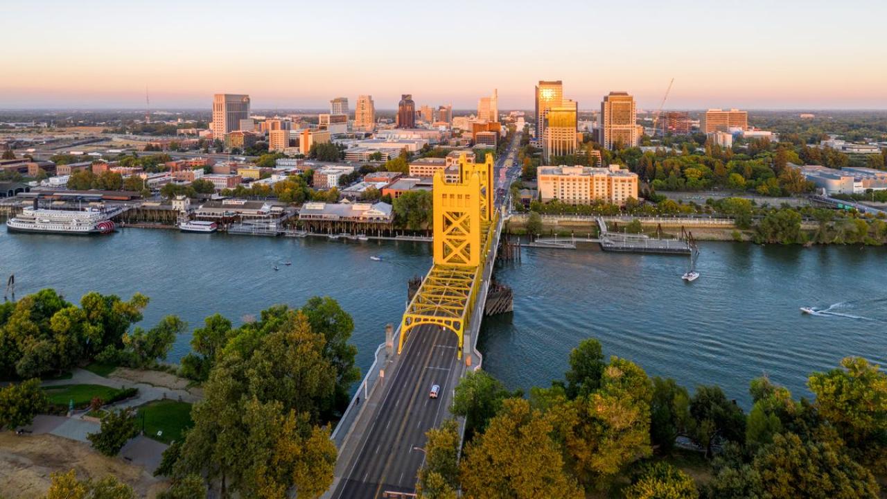 Downtown Sacramento seen from above