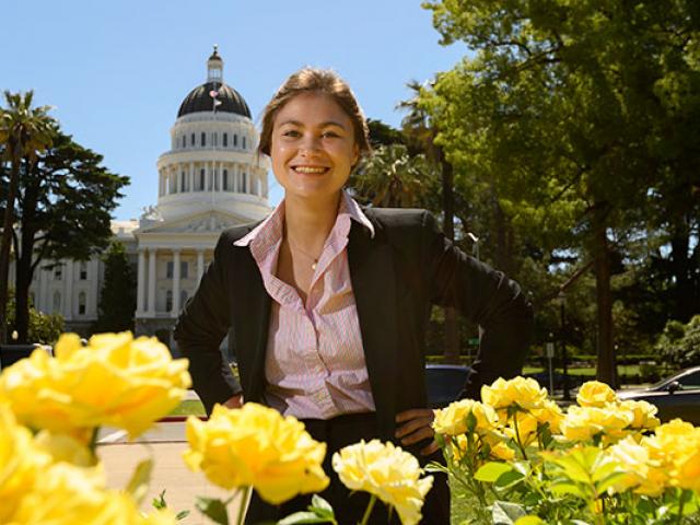 Students participate in internships at the state capitol in Sacramento