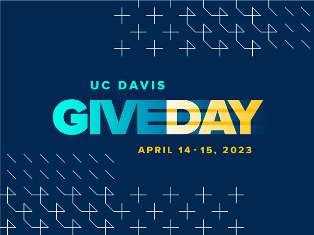 The Give Day 2023 logo is blue and yellow is placed on a navy background