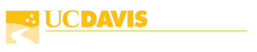 UC Davis College of Letters and Science logo in gold and white with graphic icon of 3 stars above a winding hillside path