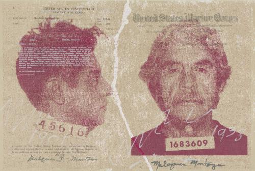 A screenshot side profile of Malaquis Montoya alongside a shot of his father.
