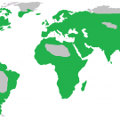 world map showing range of homo sapiens