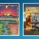 Side by side book covers 12 Days of Central Valley Christmas and Touchstones: Life and Times of Modesto