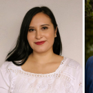 Side by side portrait photos of UC Davis alumni and ACLS Emerging Fellows Maria G. Gutierrez and Loren Michael Mortimer