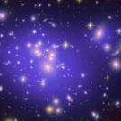 Galaxy cluster image from the Hubble Space Telescope.