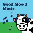 The Good Mood Playlist cover features a cow!