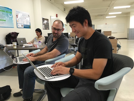 Two students in DSI