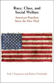 Book cover with title and American flag