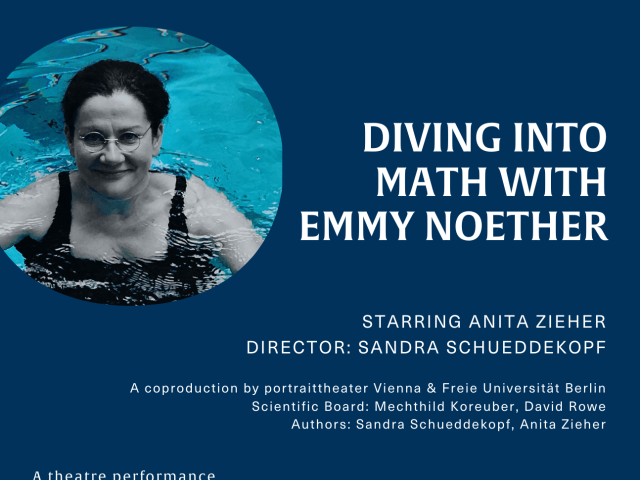 Event poster for Diving into Math with Emmy Noether