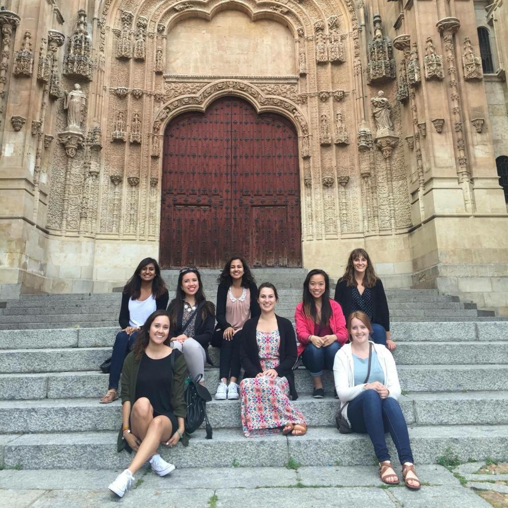 Students taking part  in medieval Spain study abroad course.